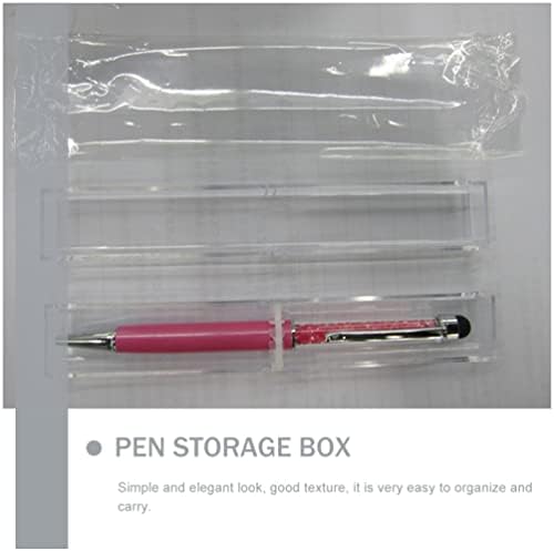 קופסת אחסון ניידת של Gadpiparty 12 יחידות כדורי עט כדורים מחזיק קופסת מתנה קופסת מתנה צלול פלסטיק ריק עט יחיד תצוגת