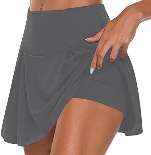 חצאיות טניס פטיצן לנשים מותניים גבוהות קפלים חצאיות ספורטס חצאיות קיץ המריצות מכנסי גולף עם כיסים