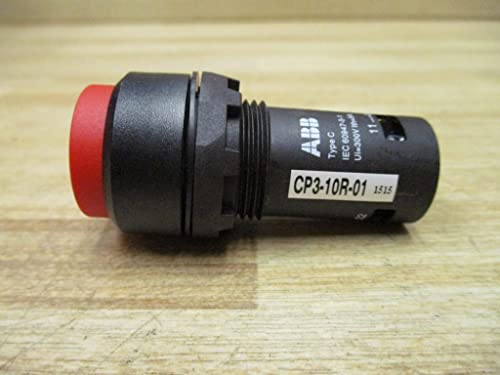 ABB CP3-10R-01 22 ממ כפתור כפתור מורכב, מורחב, אדום, קומפקטי