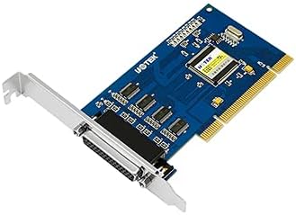 UOTEK תעשייתי 4-יציאה PCI ל- RS232 כרטיס רב-סריאלי מהיר כרטיס סידור סידורי מחשב עם יציאת COM כבל 9 פינים, מספקים 4 יציאות