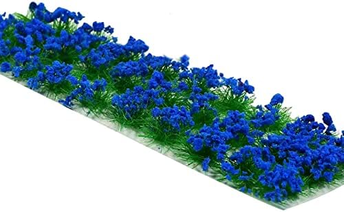 שממה סבוך ציצים נוף דגם, מיניאטורי נוף שממה ציצת שטח דיורמות פרח אשכול דשא ציצים עבור חול שולחן רכבת , כחול