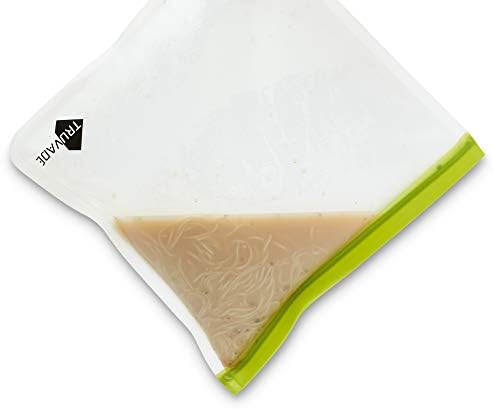 שקיות אחסון מזון לשימוש חוזר-סט של 4-1 ליטר-חומר פווה חזק במיוחד - תיק שקוף וזיפלוק ירוק ליים - ארגון מטבח-שקיות חטיפים