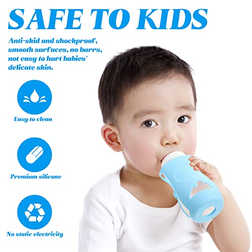 בקבוקי תינוק בקבוקי תינוק מזין מגן 4 יחידות האכלת בקבוק מגיני מבודד תינוק בקבוק מכסה סיליקון בקבוק שרוולים תינוקות בקבוקי