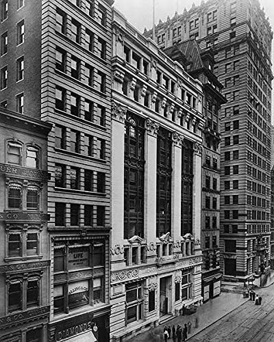 ערבות כותרת ובניין אמון ניו יורק 1906 11 על 14 הדפסת תמונות כסף הליד