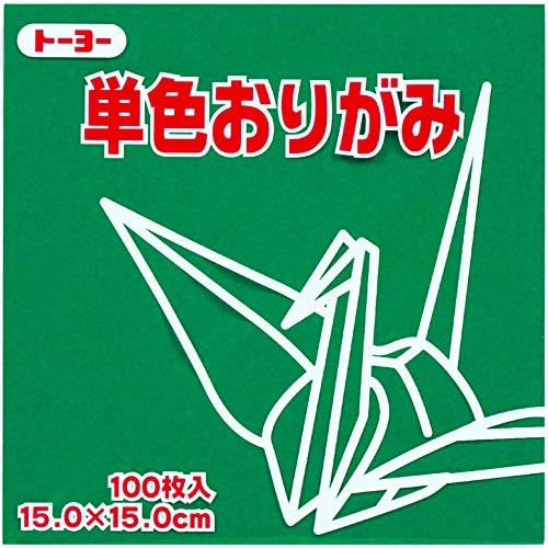 נייר טויו אוריגמי צבע יחיד - ירוק כחלחל - 15 סמ, 100 גיליונות