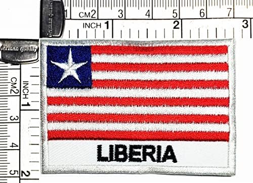 קליינפלוס 2 יחידות. 1.7 על 2.6 אינץ'. המדינה ליבריה דגל תיקון לאומי דגל תיקוני עבור עשה זאת בעצמך תלבושות סמל אחיד טקטי