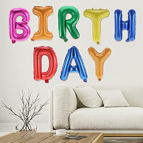 1 סט יום הולדת שמח בלונים מאלומיניום מסיבת נייר כסף עיצוב בלוני -בית למסיבת חגיגה