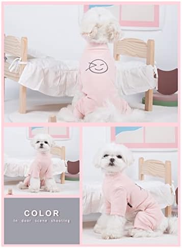 קפוצ'ונים של כלבי Foer, חולצת בגדי כלבים מסוגננים עם דפוס חמוד, סווטשירט כלב מתיחה עמיד בתוך האביב, סתיו לכלבים בינוניים
