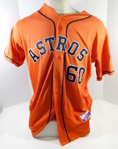 2013-19 יוסטון אסטרוס 60 משחק נעשה שימוש בכתום ג'רזי לוחית הוסרה 46 DP25526 - משחק גופיות MLB משומשות