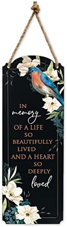 קרסון דקורטיבי זיכרון 18 תלייה שלט קיר זיכרון לאובדן אהוב - מתנה אהדה להלוויה - חתיכת זיכרון לעיצוב בית חיצוני מקורה