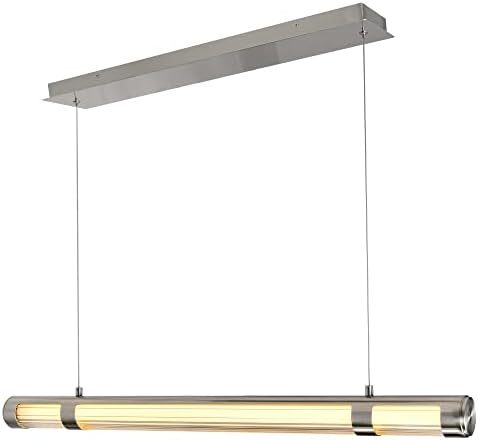תאורת CWL Neva 1 Light Glass LED תליון מיני משולב בניקל סאטן