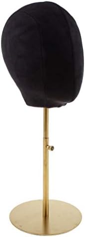 סאטורי פרימיום 21 זמש פקק בלוק בובת ראש פאות דוכן תצוגת כובע משקפיים לקוסמטיקה דגם עם מעמד להסרה-שחור