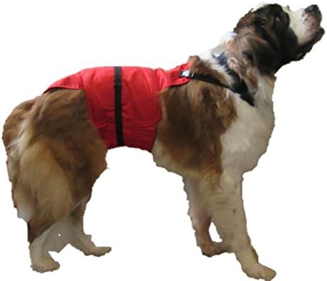 עטיפת חיתולים לכלבים עם חבילת מאריך מתאימה ל-130 ליברות עד 160 ליברות, איקס-גדול, אדום