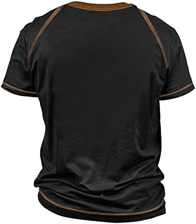 חולצת טריקו של חולצת טריקו של גברים רטרו שרוול קצר צוואר עגול הדפסת צוואר דפוס חולצות שרוול קצר