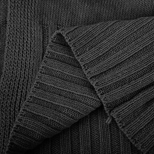 סוודרים ארוכים של קרדיגן לנשים פתוח קדמי שרוול ארוך סרוג קרדיגנים בצבע אחיד מעיל סתיו אופנתי עם כיסים