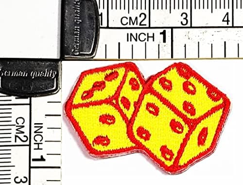 קליינפלוס 3 יחידות. מיני צהוב קוביות לתפור ברזל על תיקון רקום אפליקצית מלאכה בעבודת יד בגדי שמלת צמח כובע ז ' אן מדבקת