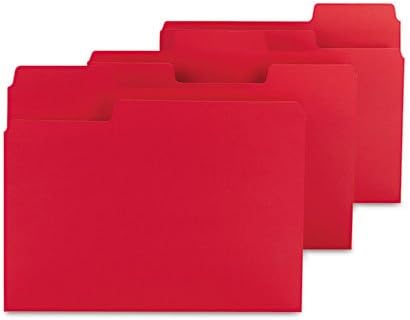 סמיד: תיקיות קבצים צבעוניות של סופר-כרטיסייה, חתך 1/3, 11 נק'. המניה, מכתב, אדום, 100 / תיבה -: - נמכר כמו 2 חבילות